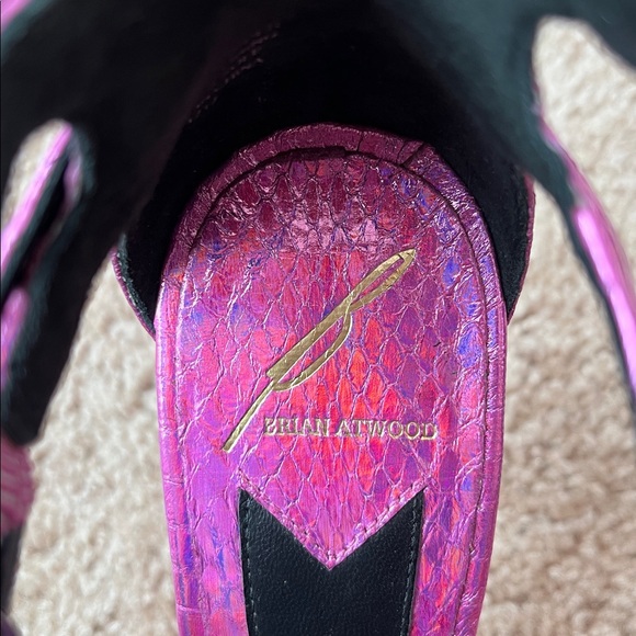 Brian Atwood Pink Metallic Heels - Picture 6 of 9